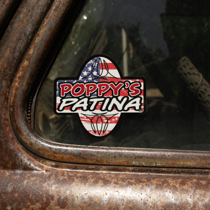 Poppy's Patina Logo Decal - USA Edition