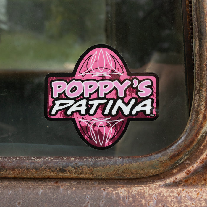 Poppy's Patina Logo Decal - Pink