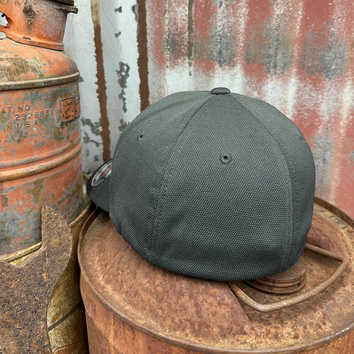 Leather Poppy’s Patina Patch (FlexFit Hat) Gray
