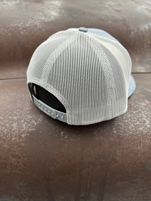 Rusty But Reliable Patch Adjustable Trucker Hat (Richardson 112) Light Grey/White