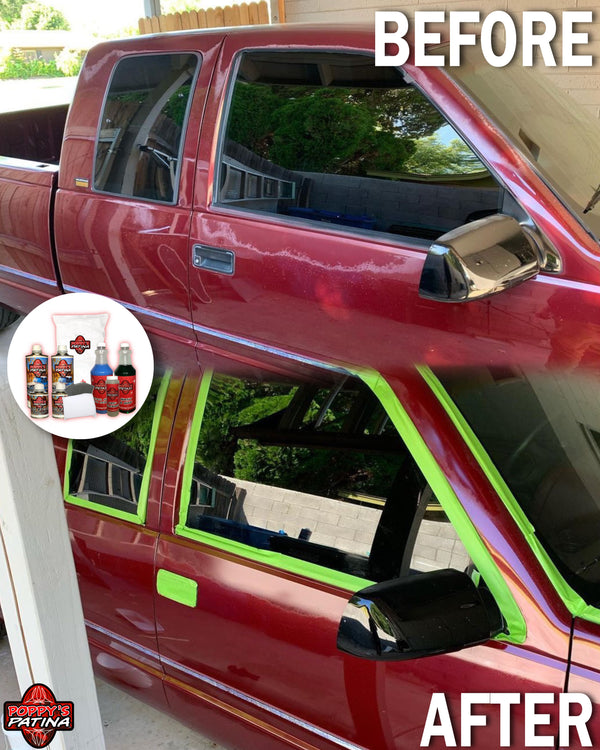 Customer project finished with Gloss Wipe-On Clear Coat — before and after