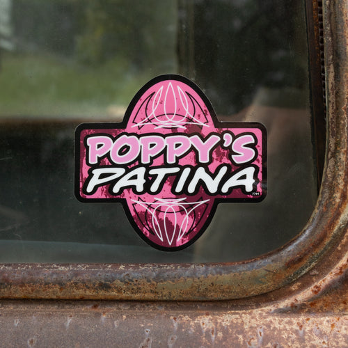 Poppy's Patina Logo Decal - Pink