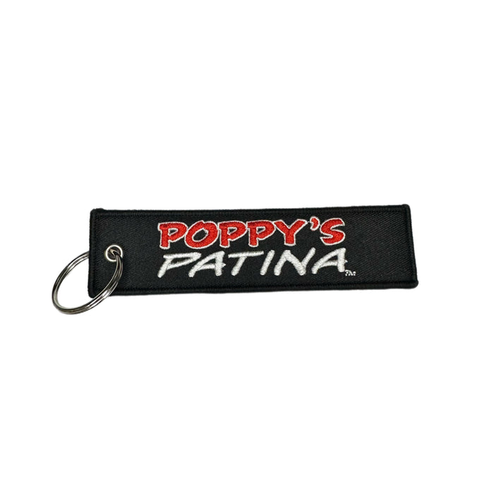 Embroidered Poppy's Patina Keychain