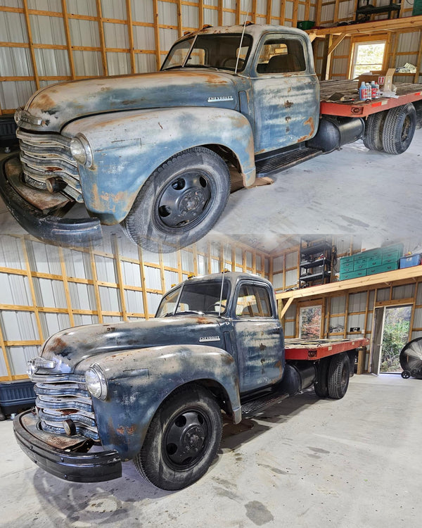 Customer project finished with Gloss Wipe-On Clear Coat — before and after
