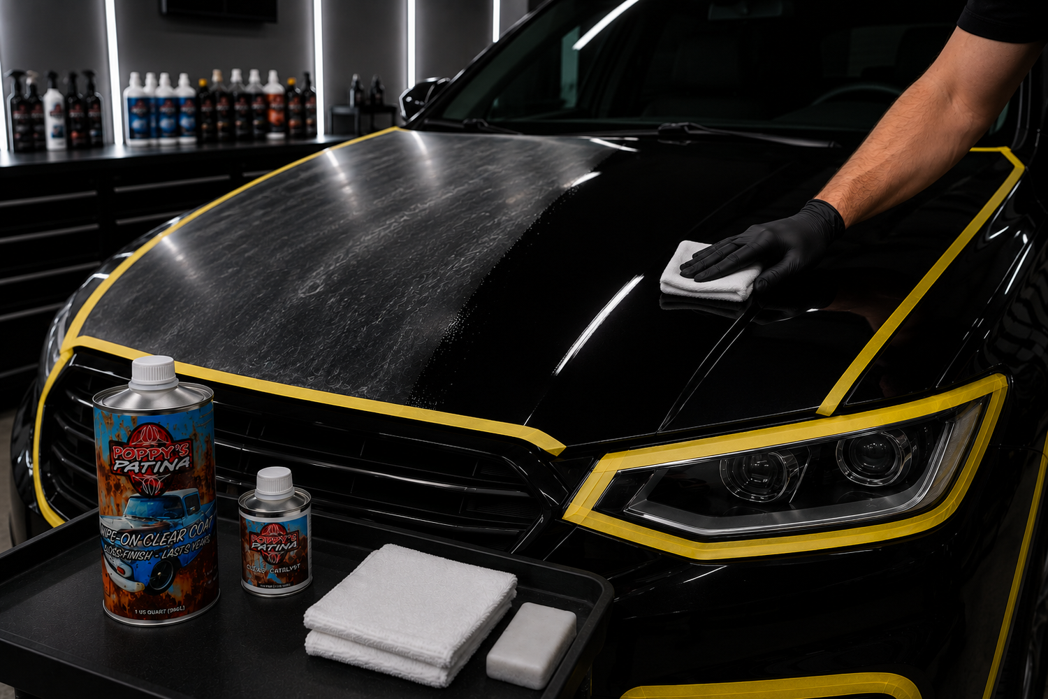 Apply The Wipe-On Clear Coat