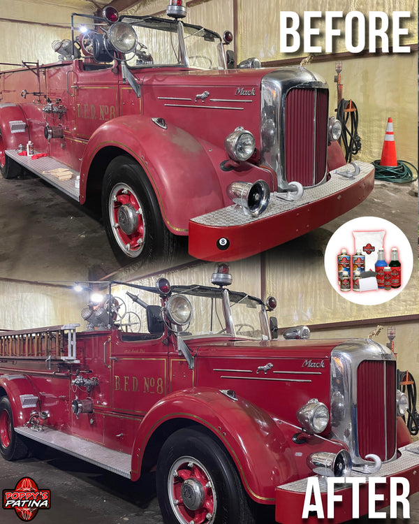 Customer project finished with Gloss Wipe-On Clear Coat — before and after