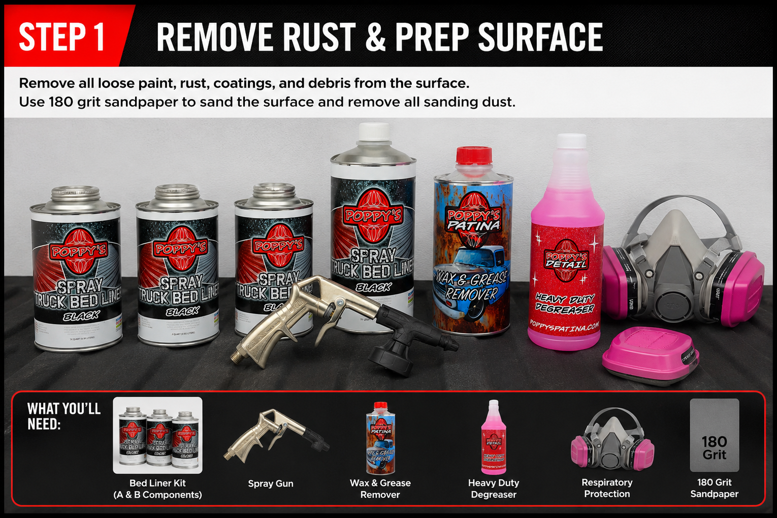 Truck Bed Liner Application Instructions — Poppy's Patina