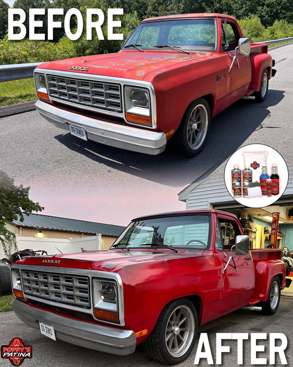Customer project finished with Gloss Wipe-On Clear Coat — before and after