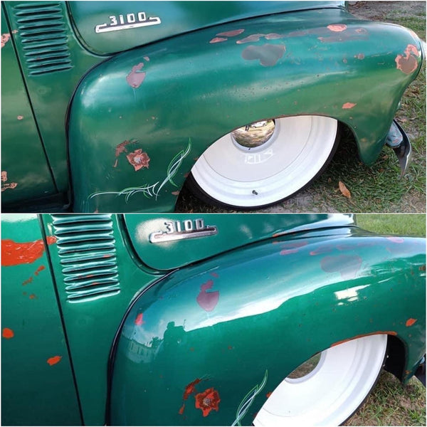 Poppy's Patina customer project — before and after