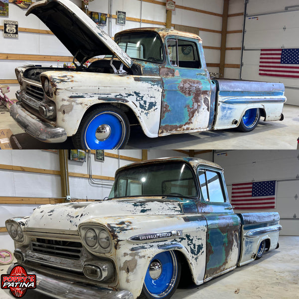 Poppy's Patina customer project — before and after