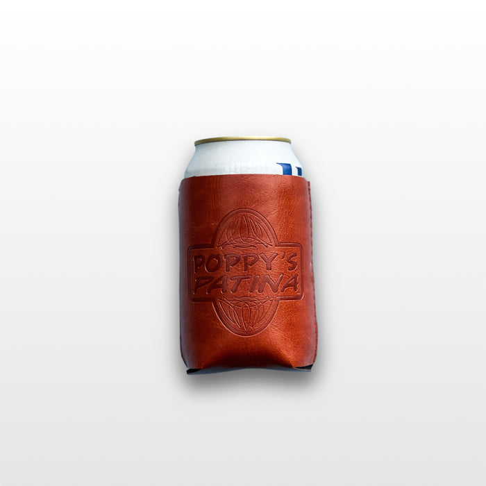 Poppy’s Patina Leather Magnetic Koozie – Classic Can Fit