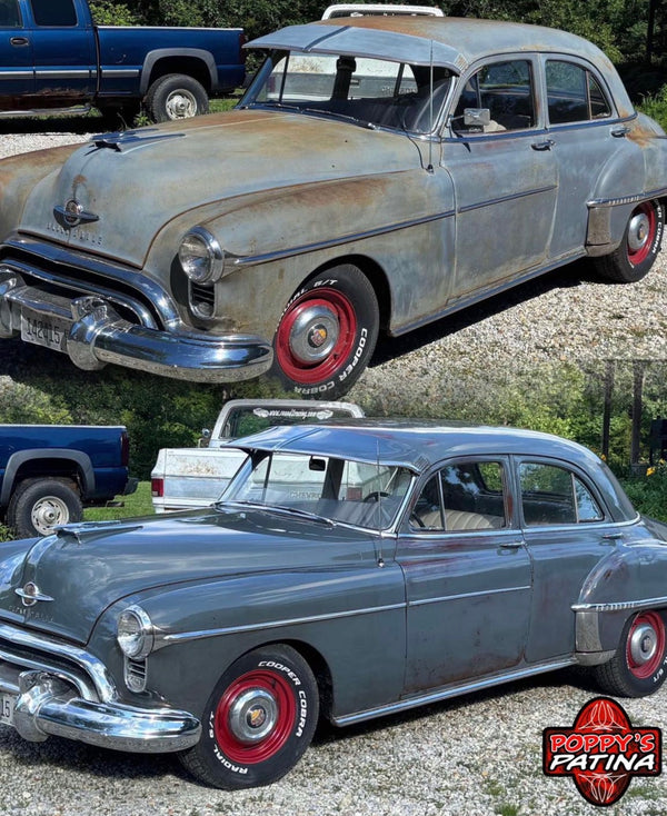 Customer project finished with Gloss Wipe-On Clear Coat — before and after