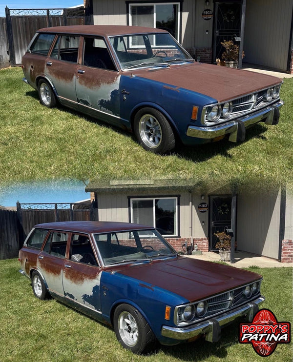 Customer project finished with Gloss Wipe-On Clear Coat — before and after