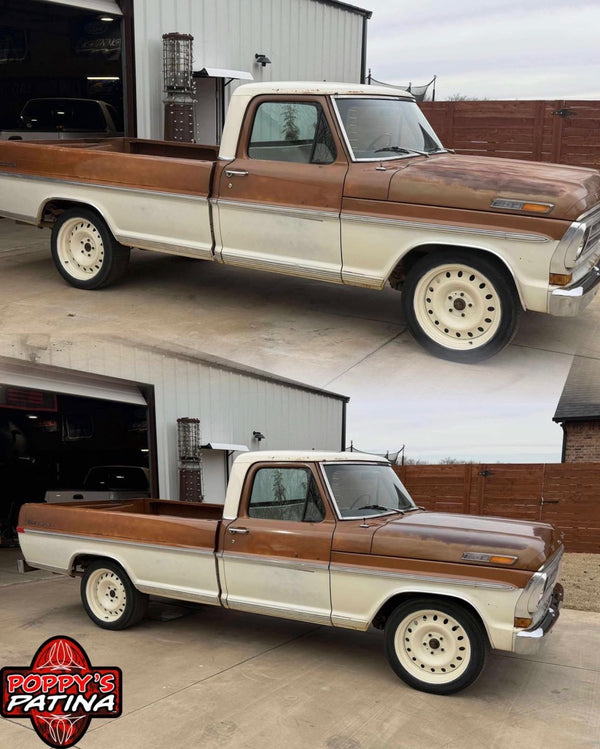 Customer project finished with Gloss Wipe-On Clear Coat — before and after