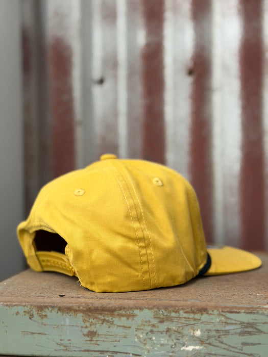 Poppy's Patina Patch Adjustable Trucker Hat (Decky 6042) Biscuit/Black