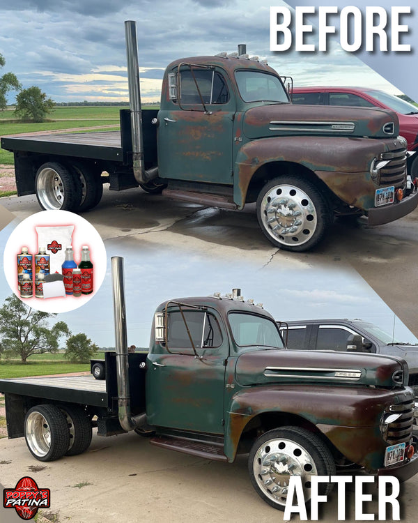 Customer project finished with Gloss Wipe-On Clear Coat — before and after