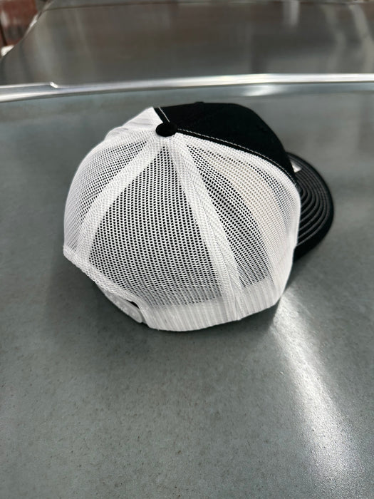 Poppy’s Patina Adjustable Trucker Hat (Richardson 112) Black/White