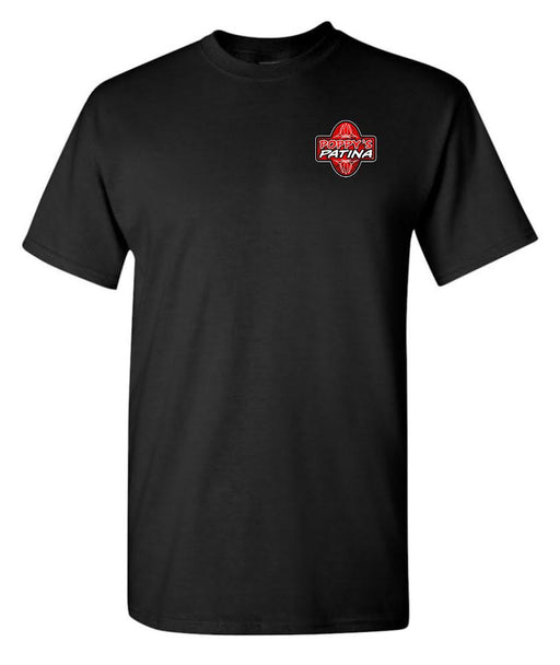 Poppy's Patina Logo - Black T-Shirt