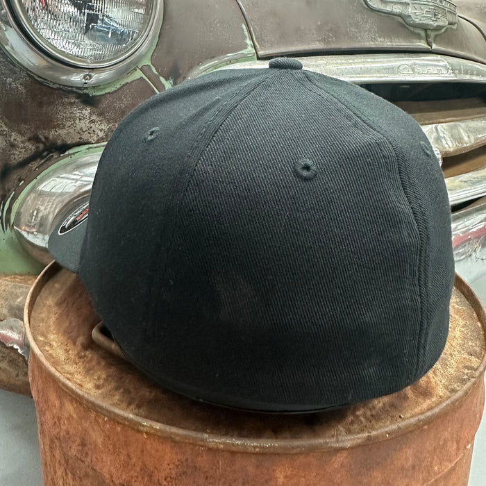Leather Rusty But Reliable Patch (FlexFit Hat) Black