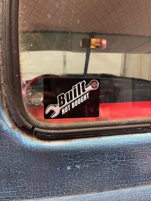 "Built Not Bought" Wrench Car Decal Sticker – Customizable Vinyl For Toolbox Or Truck
